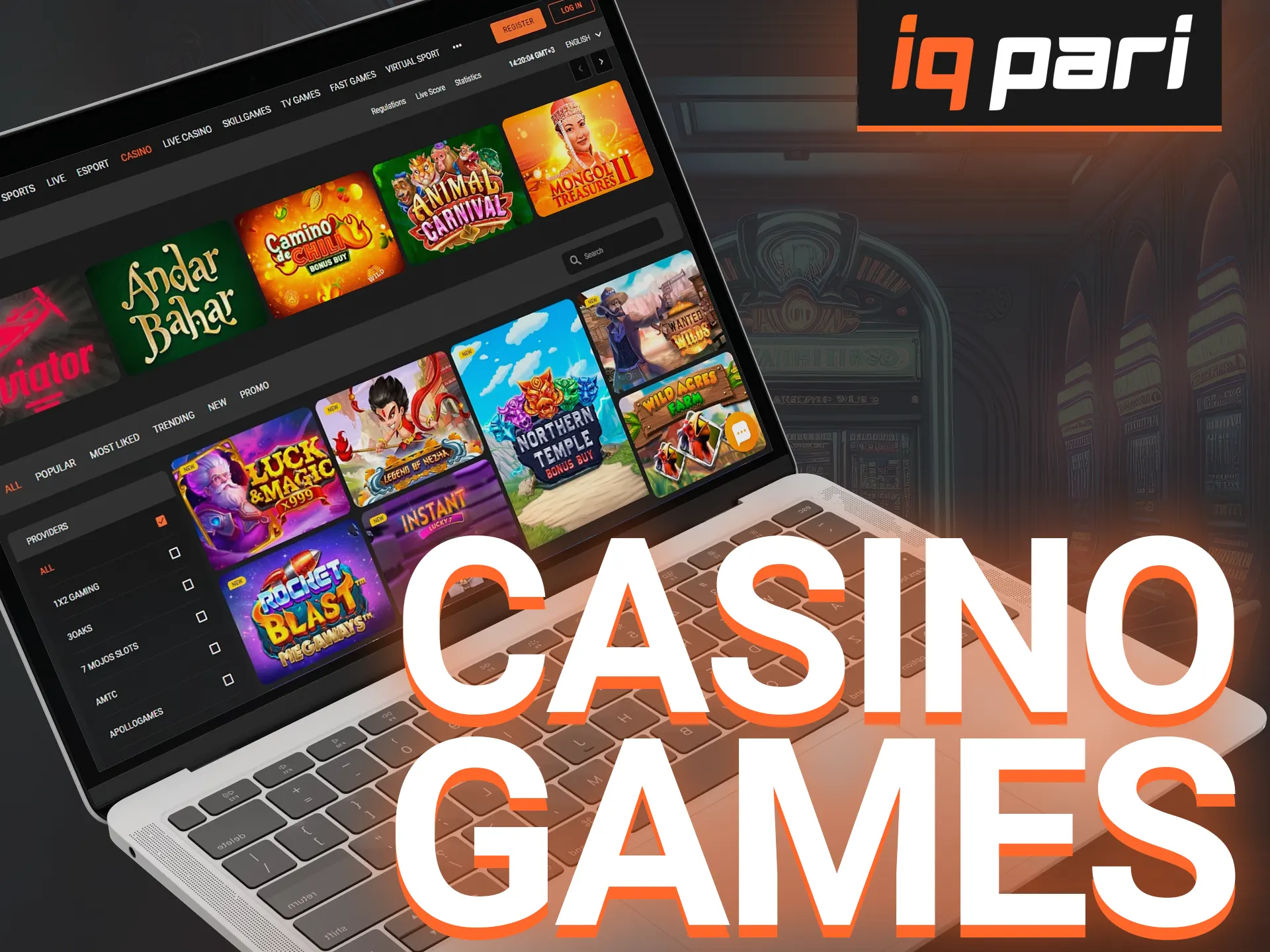 IQ Pari provides a wide range of casino games.