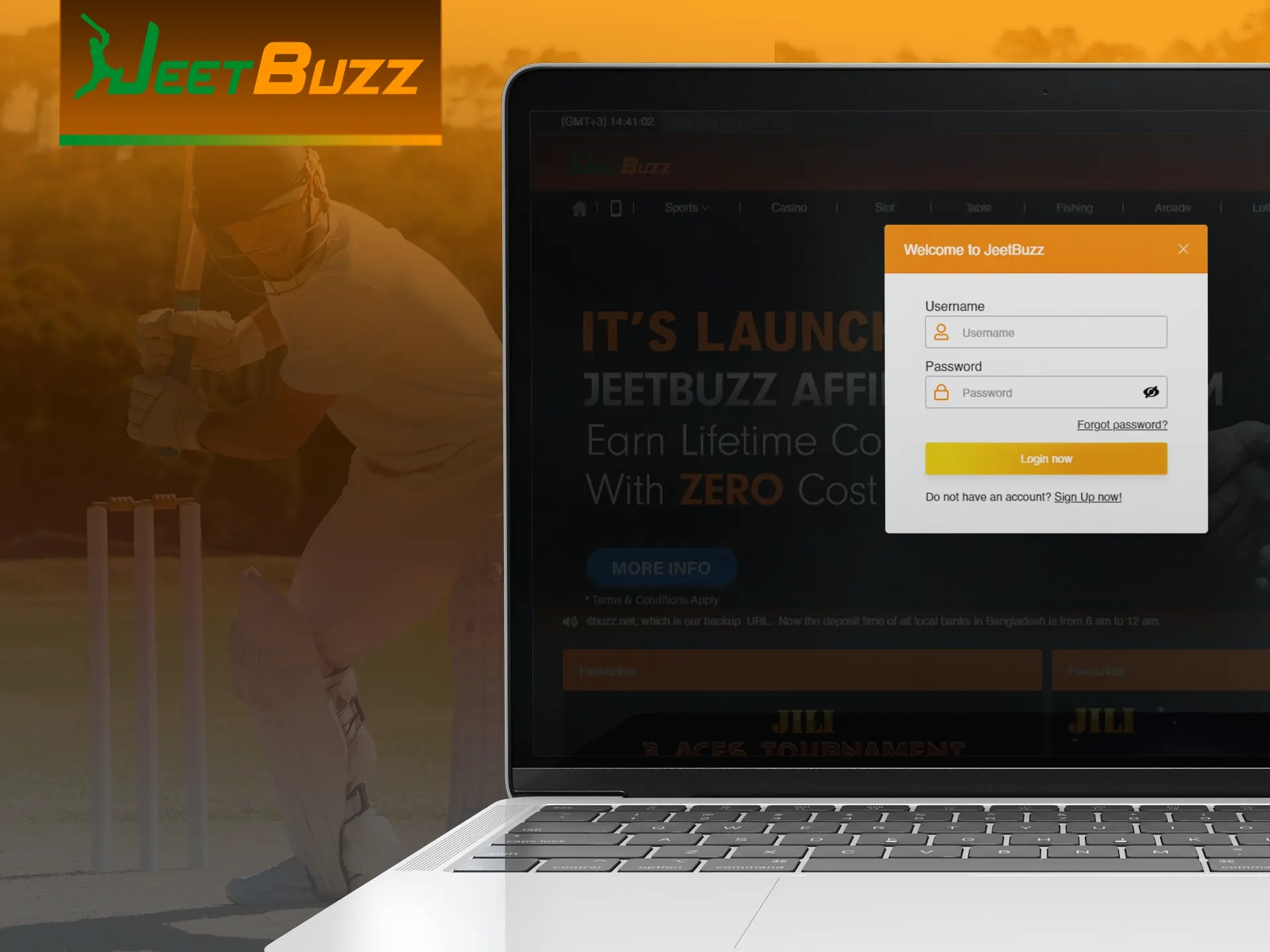 Log in to your Jeetbuzz account.