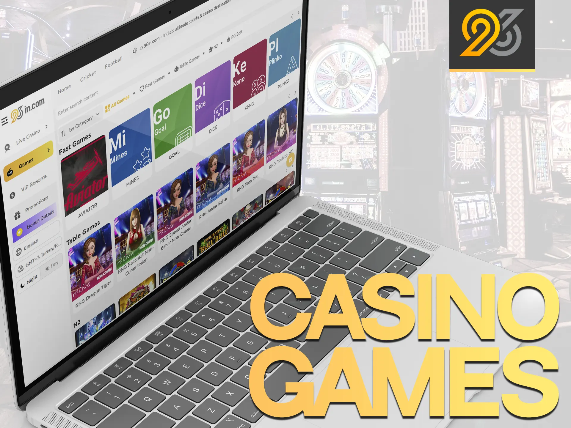 Familiarize yourself with the games presented on the site of online casino 96in.