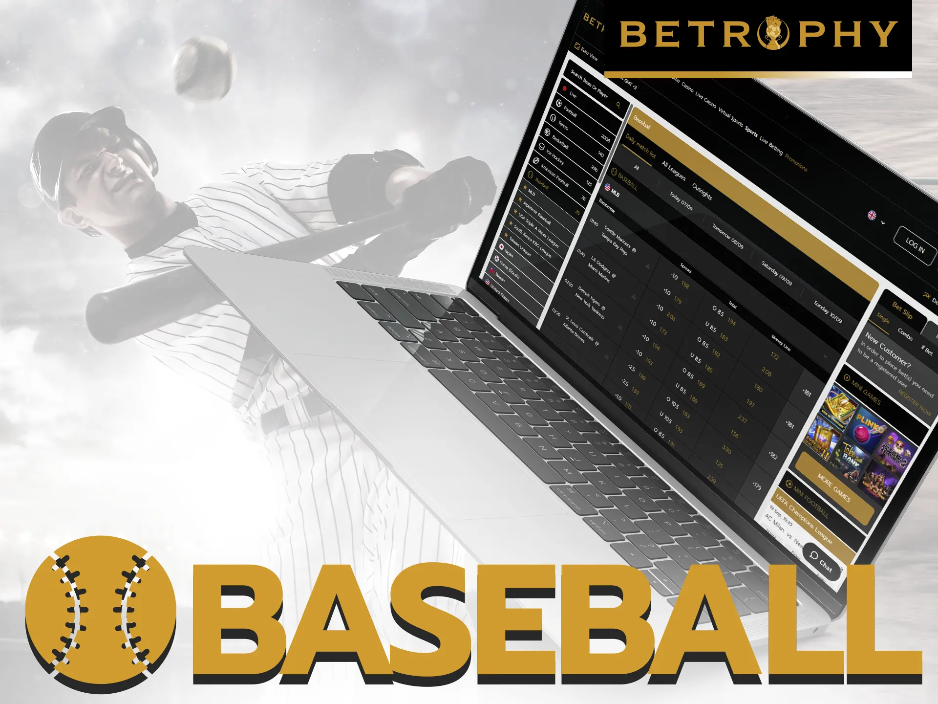 Bet on baseball with Betrophy.