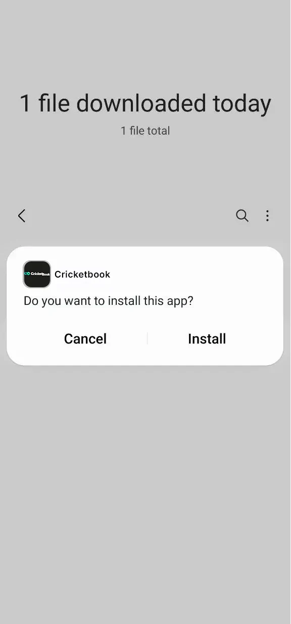 Launch the Cricketbook app.