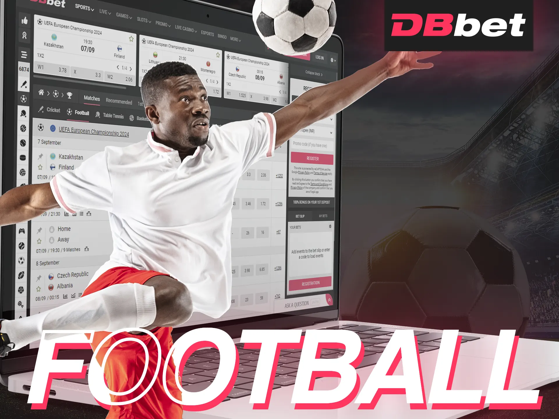 Make a winning bet on a football tournament with DB Bet.