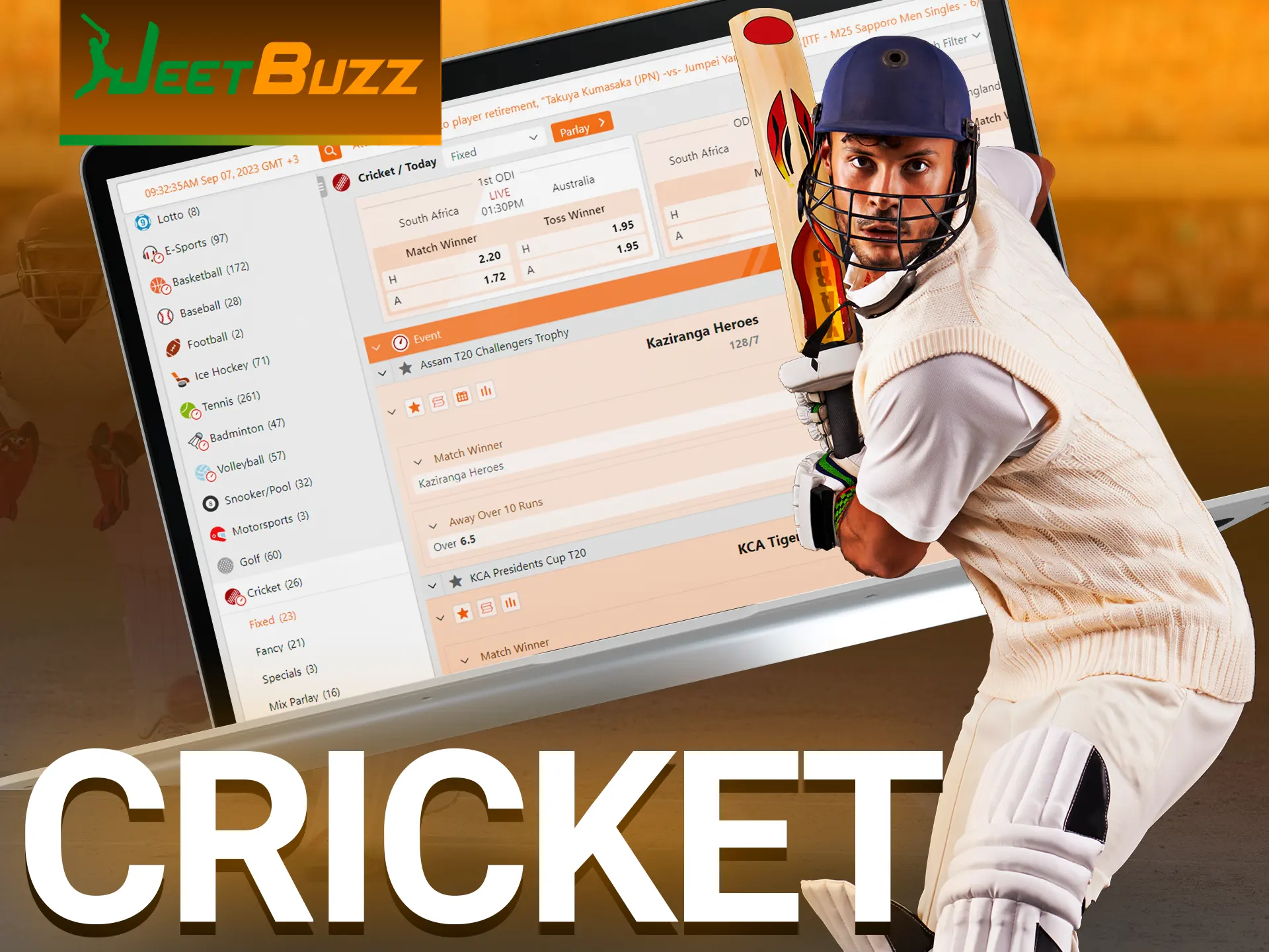 Place your cricket bets with Jeetbuzz.