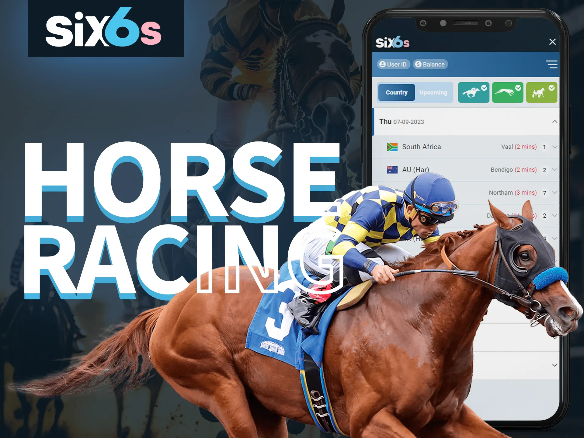 Bet on horse racing with Six6s.