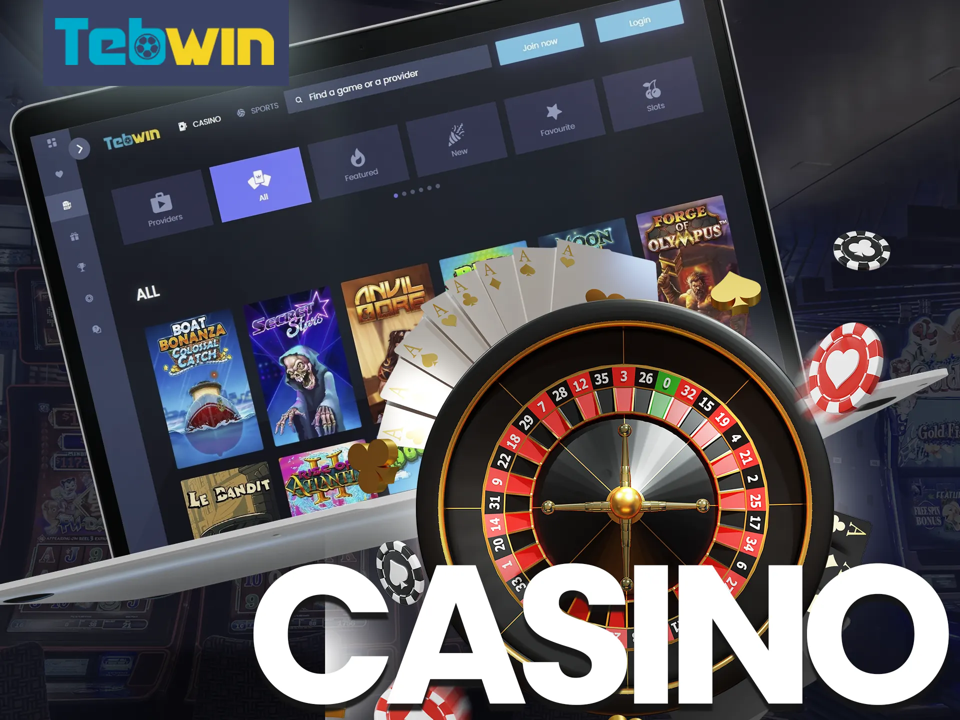 Tebwin online casino offers a large selection of games.