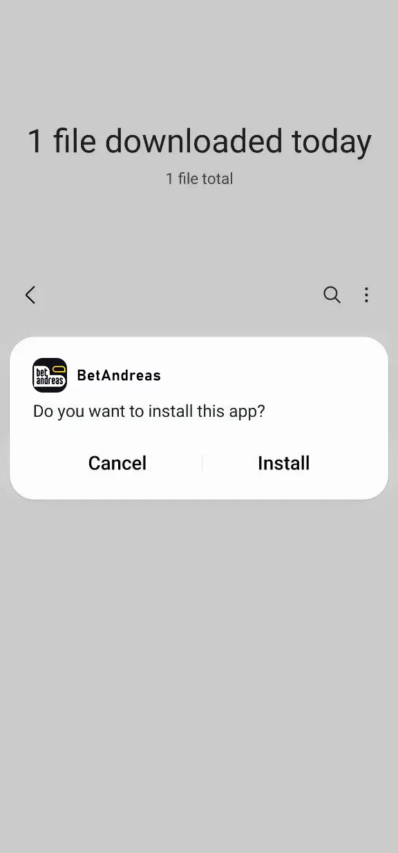 Install and run the BetAndreas app on your Android device.