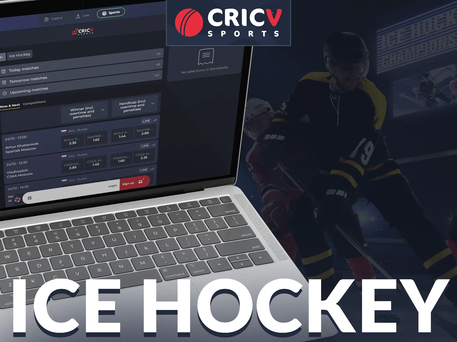 Bet on ice hockey with Cricv.