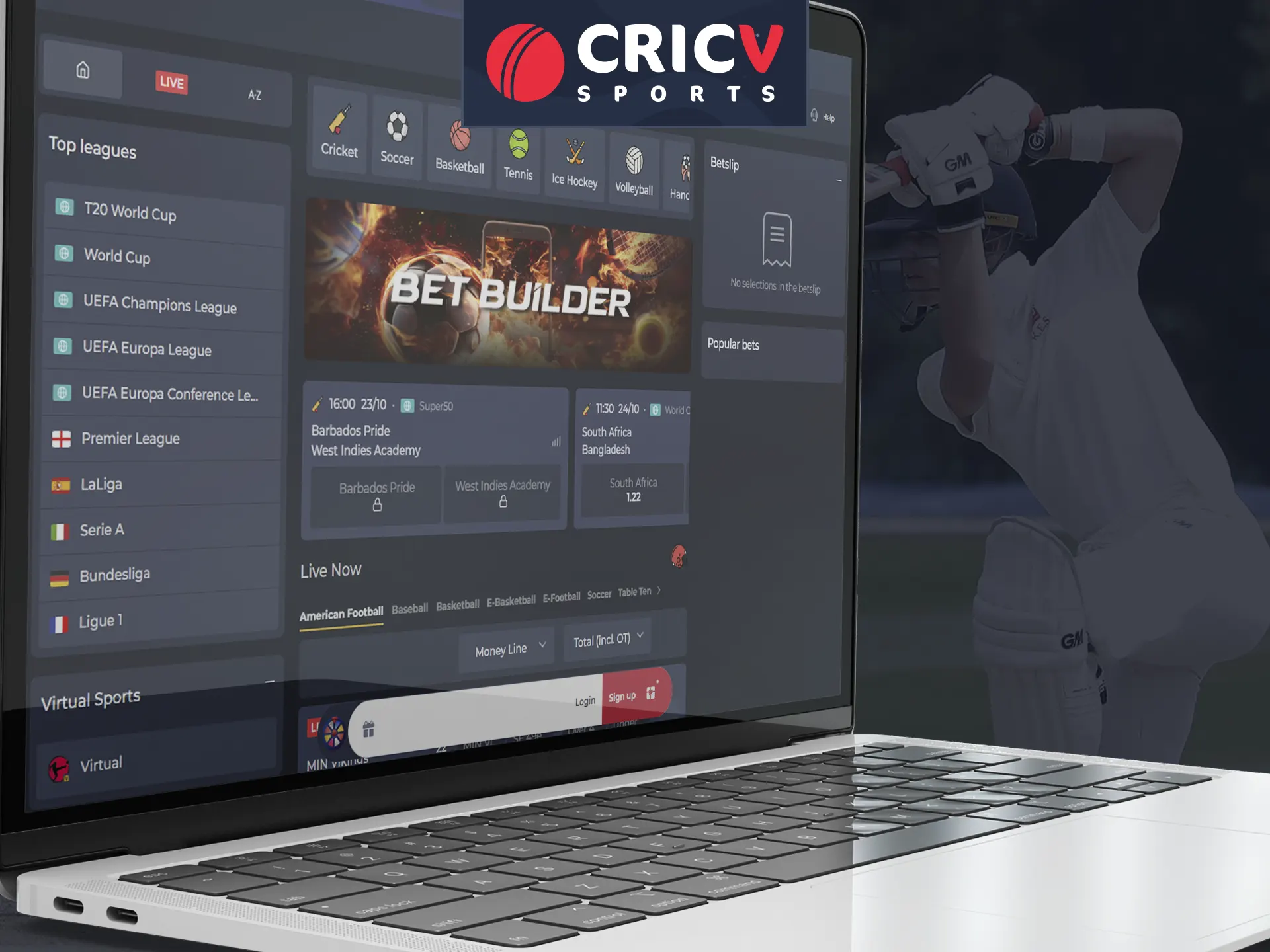 Familiarise yourself with all sections of the Cricv website.