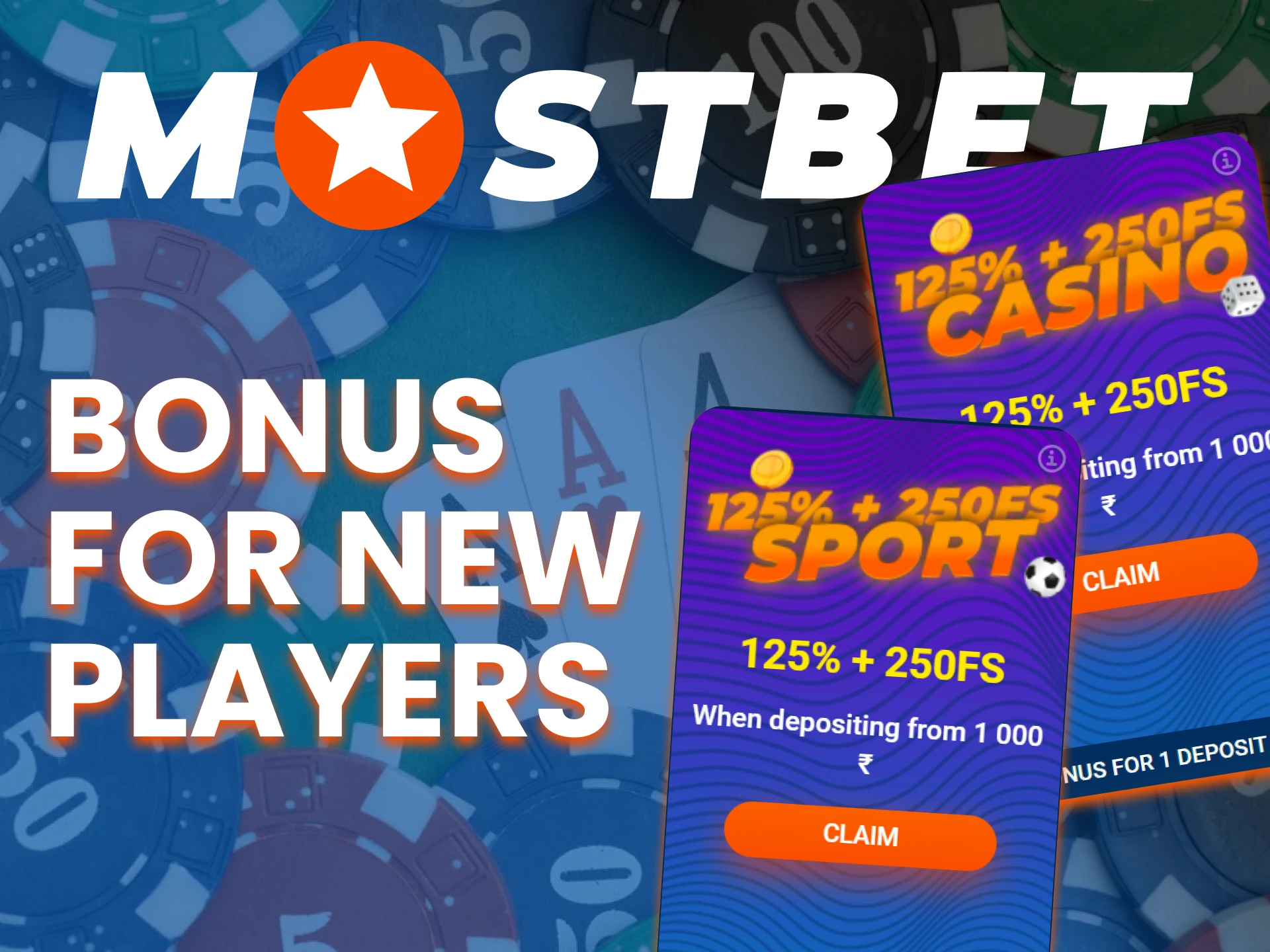 At Mostbet app get a special welcome bonus for new players.