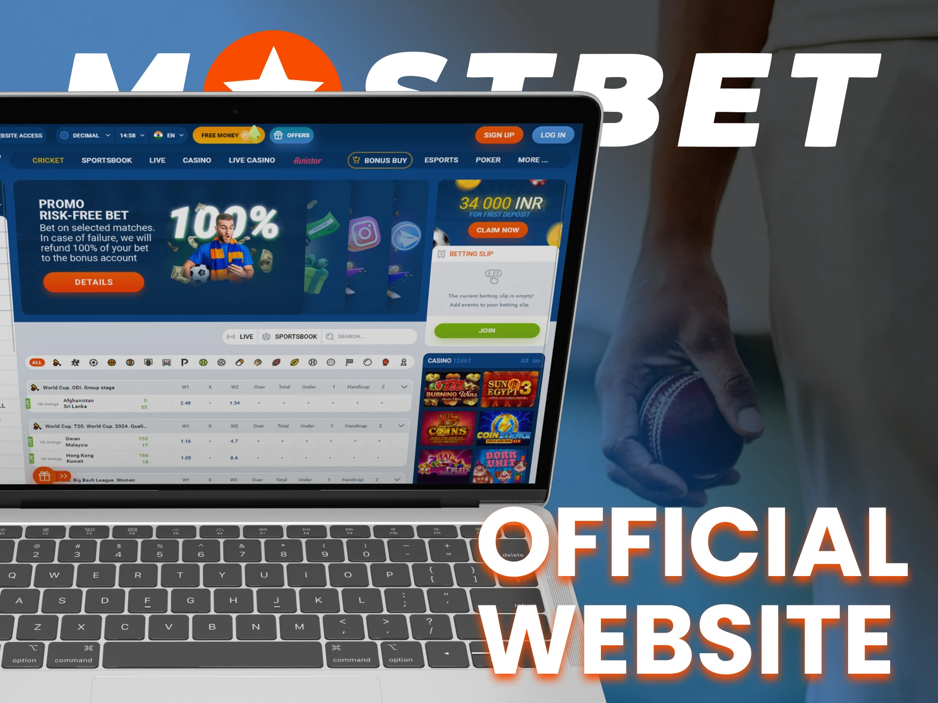 Mostbet has a handy official website where you can bet.