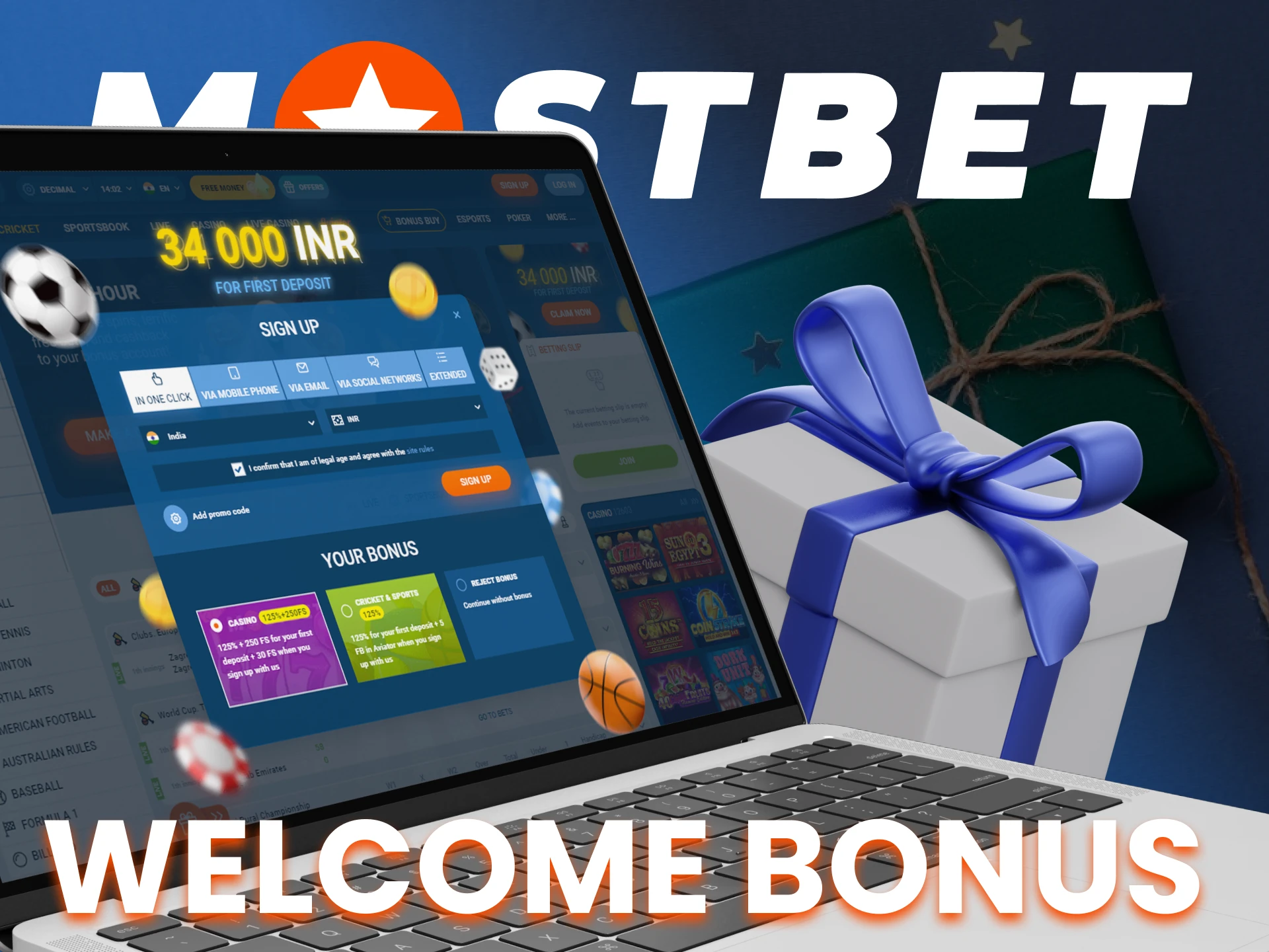 The Mostbet bookmaker suggests its users welcome bonuses that can be spent on placing bets.