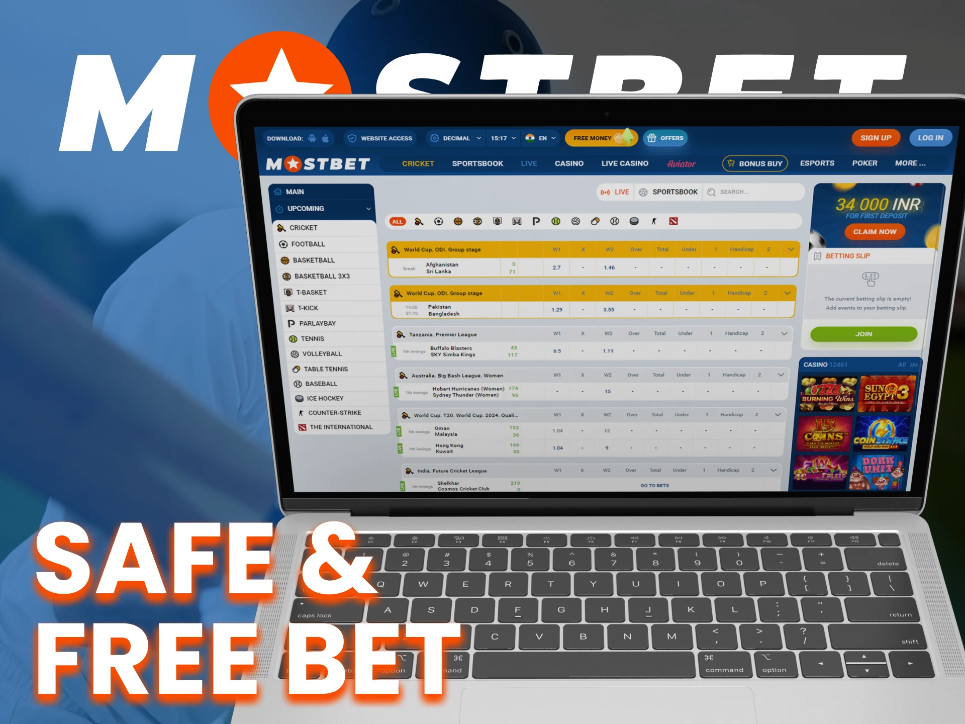 At Mostbet, get a special bonus and make safe and free bets.