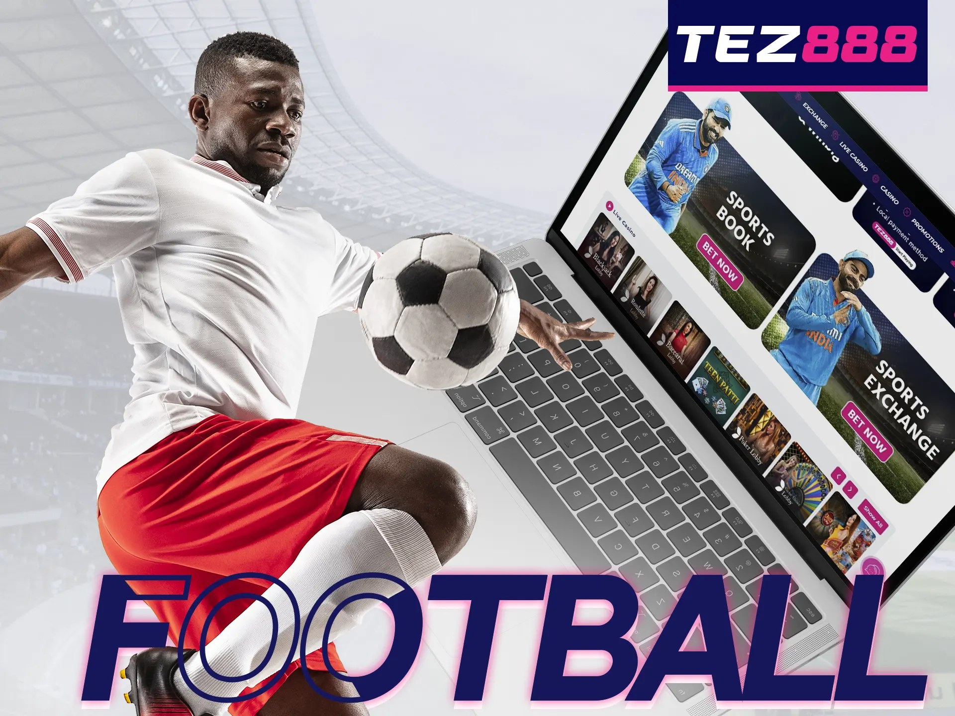 Place your bets on your favourite football matches at Tez888.