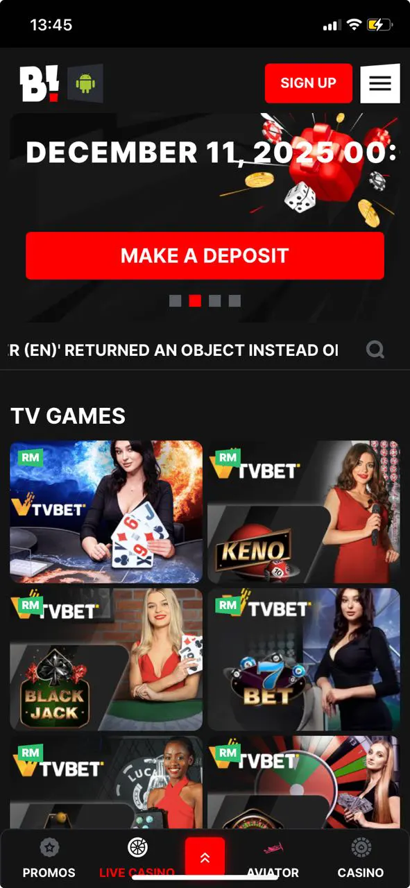 Banzai Bet app provides a wide range of casino games.