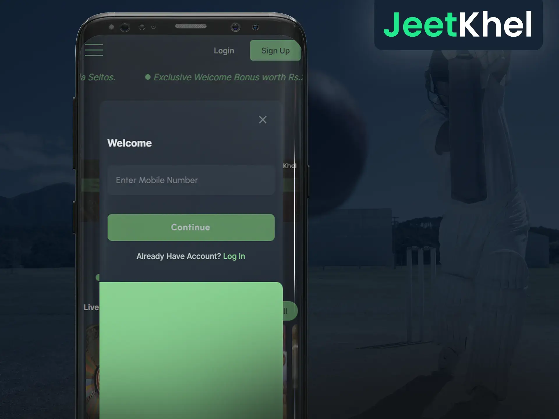 Sign up on the Jeetkhel app and get bonuses.