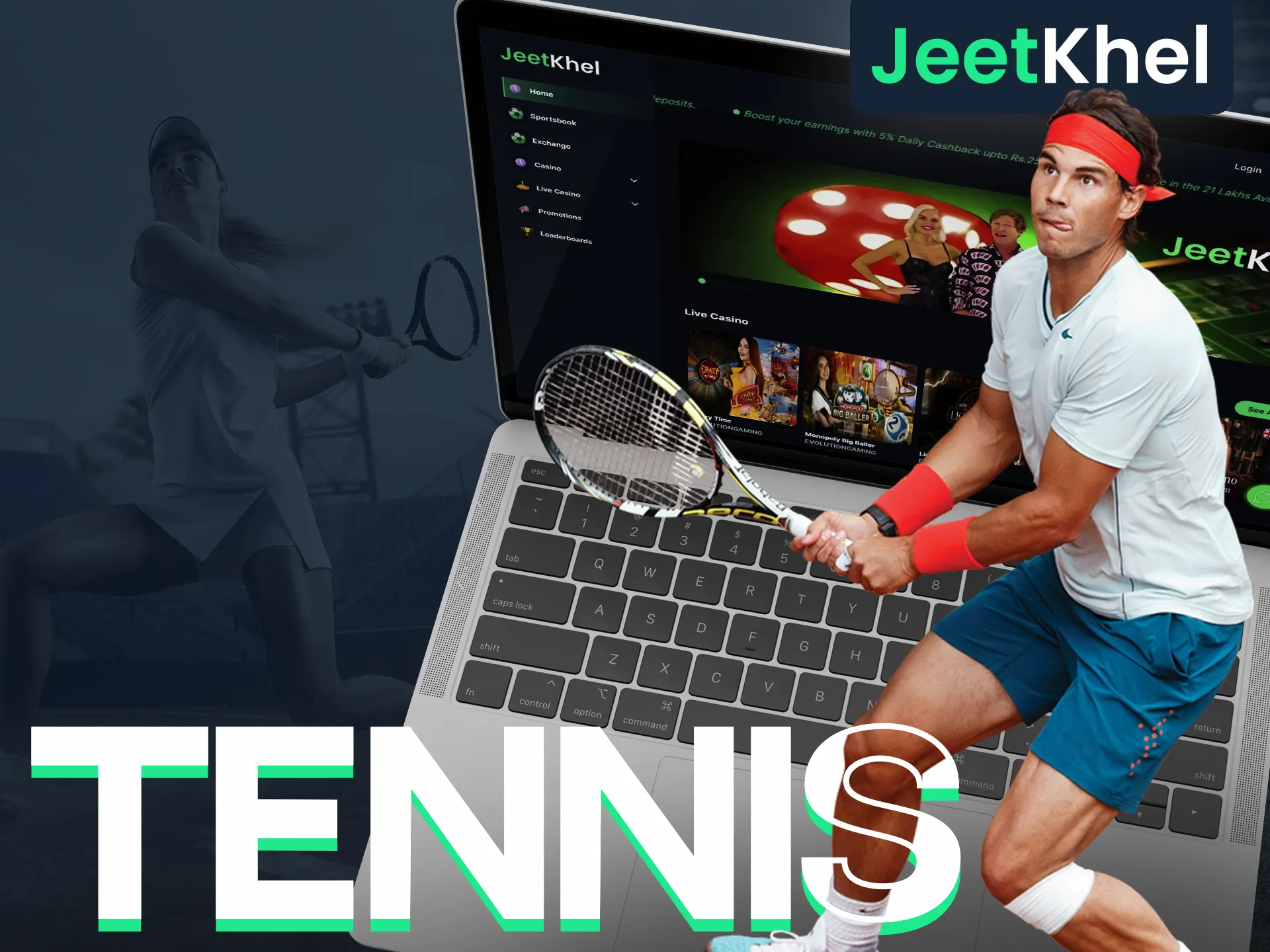 Place your tennis bets with Jeetkheel.