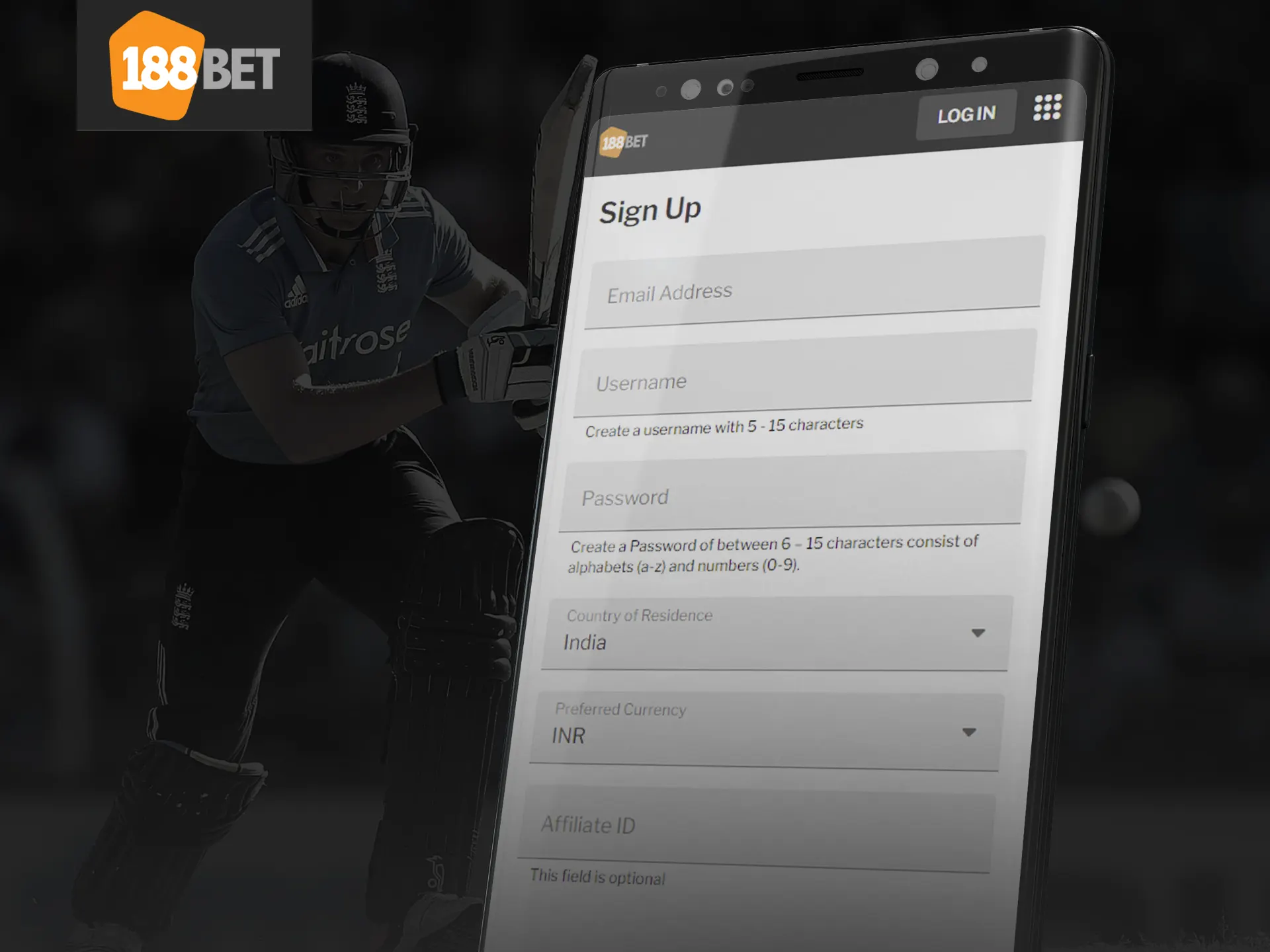 Sign up on the 188bet app and get bonuses.