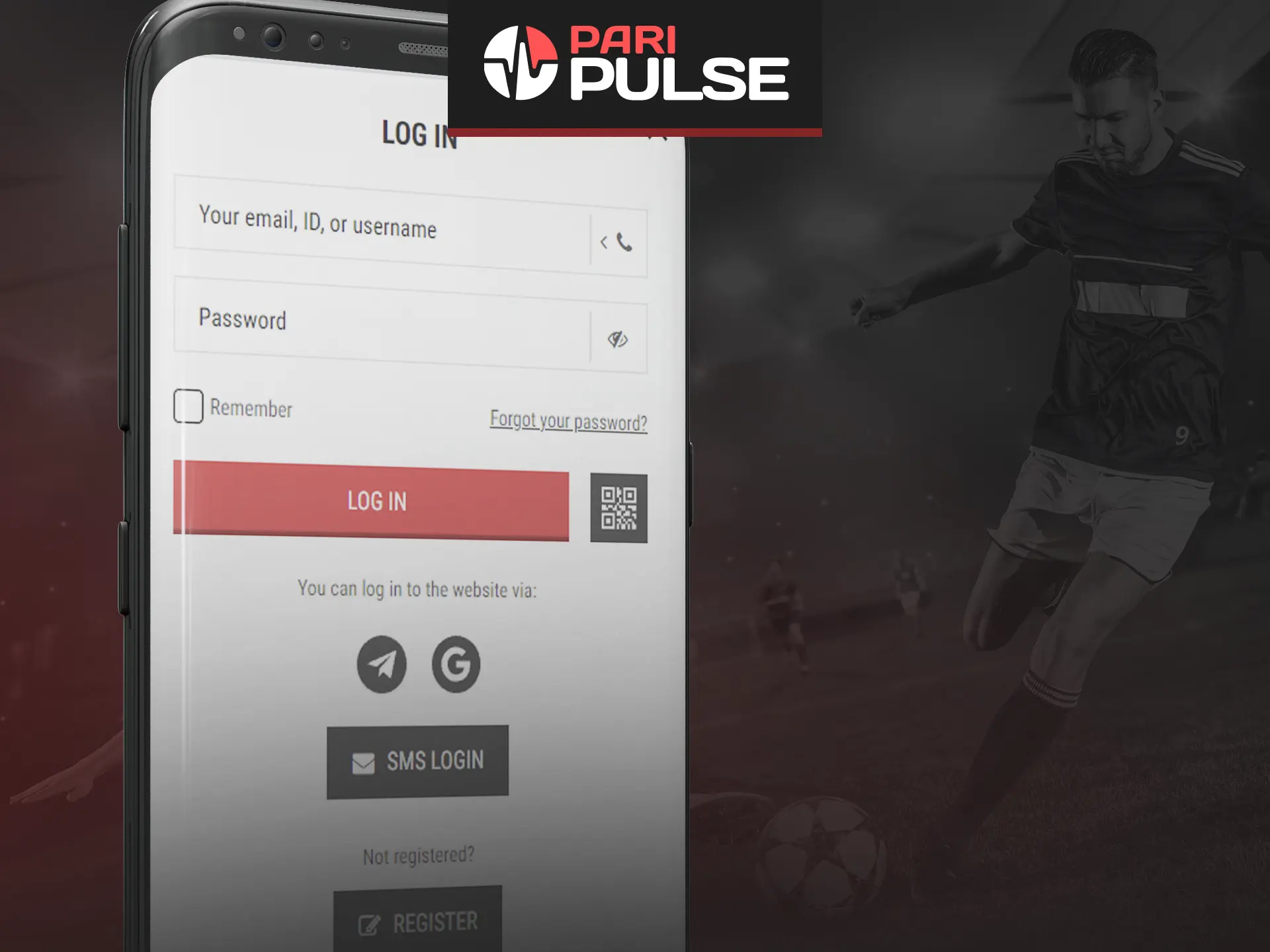 Log into your PariPulse account from your mobile device.