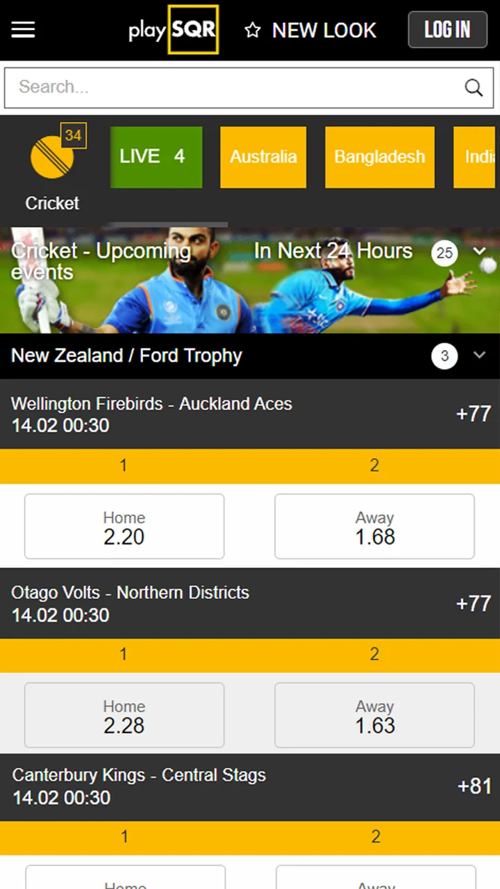 Enjoy cricket betting on the PlaySQR mobile app.