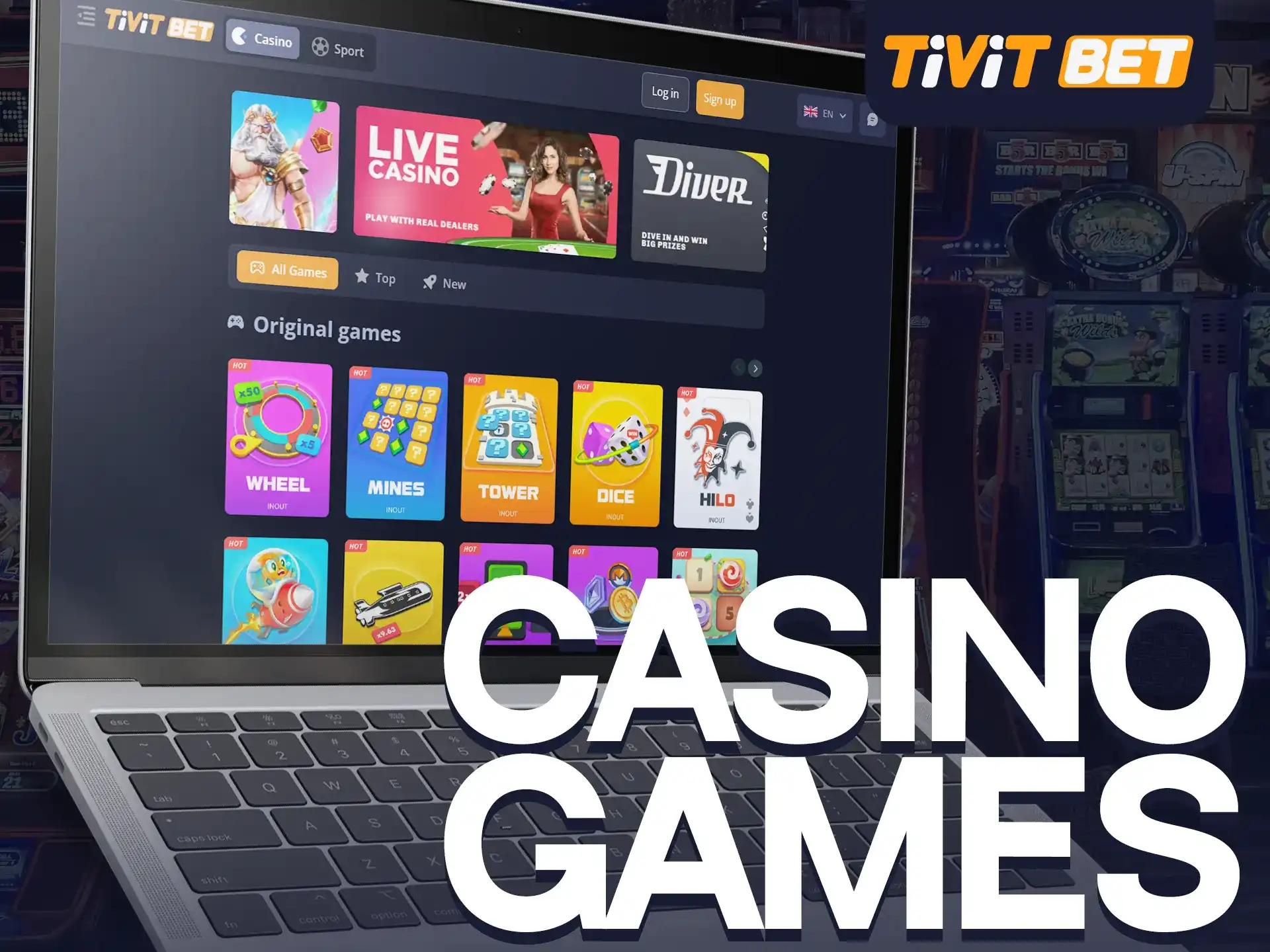 Tivit Bet offers the most popular casino games for its customers.