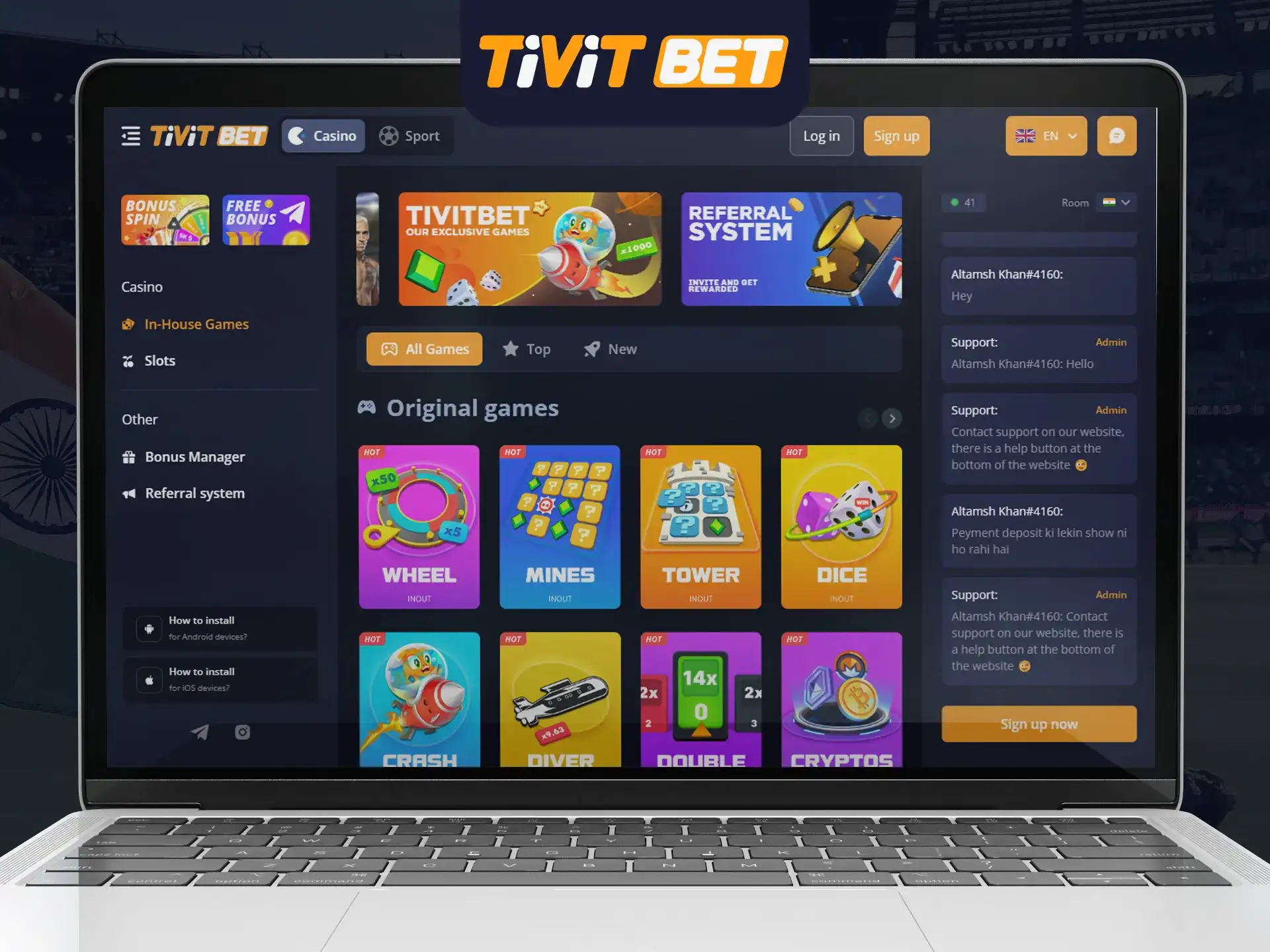 On the Tivit Bet website you will find sports betting, casino, bonuses and an affiliate program.